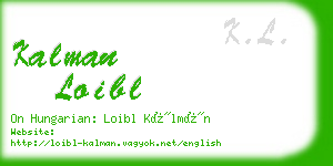 kalman loibl business card